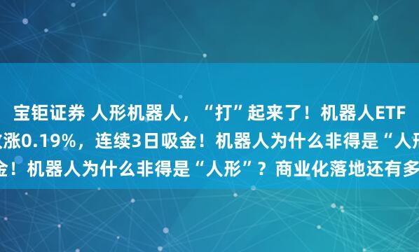 宝钜证券 人形机器人，“打”起来了！机器人ETF基金(159213)翘尾收涨0.19%，连续3日吸金！机器人为什么非得是“人形”？商业化落地还有多久？