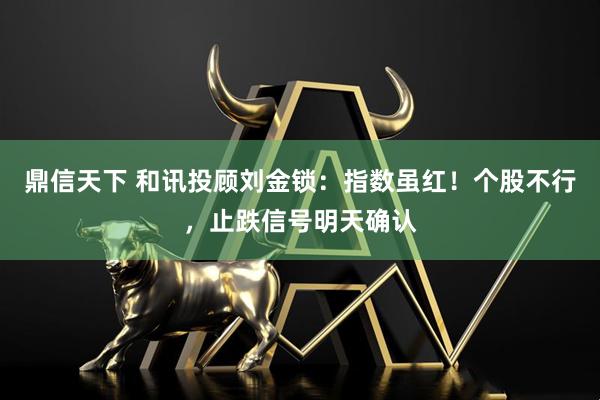 鼎信天下 和讯投顾刘金锁：指数虽红！个股不行，止跌信号明天确认